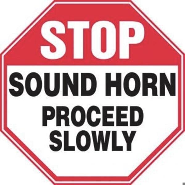 Accuform Safety Sign STOP SOUND HORN MVHR946VP MVHR946VP - main